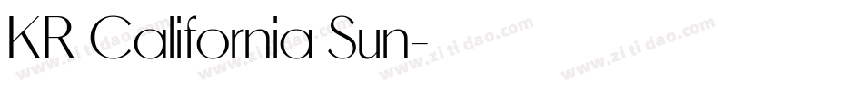 KR California Sun字体转换